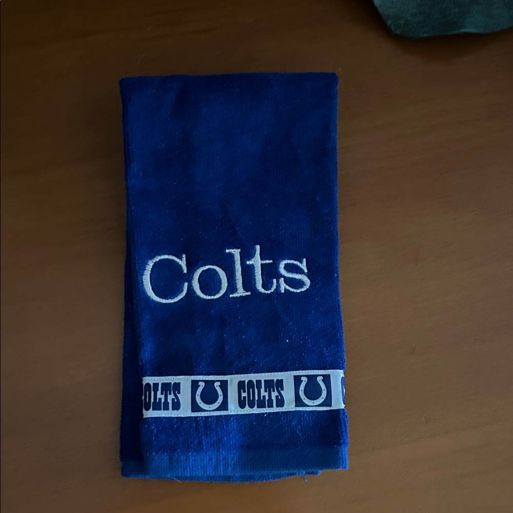 Blue Colts Fingertip Towel